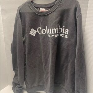 Columbia Sweatshirt Womens Large Gray Pullover Hiking Long Sleeve Logo Workout